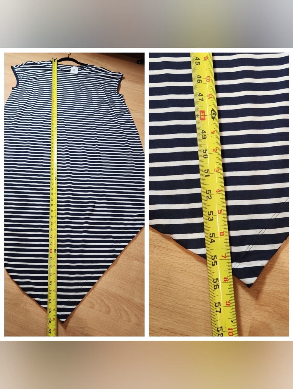 NWT Universal Standard Pima Cotton Iconic Geneva Dress Navy White Stripe 3X - Picture 13 of 16